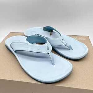 Olukai Ohana Flip Flop Thong Slide Beach Sandal Womens Misty Blue US 8